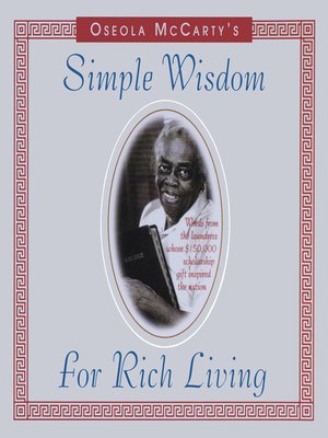 cover image of Simple Wisdom for Rich Living